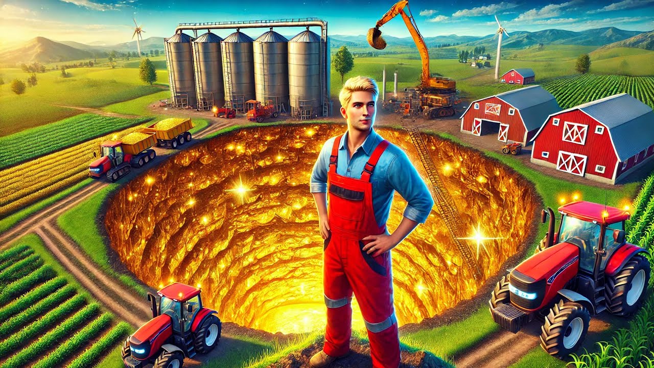 От 0$ до МЕГА ЗОЛОТОЙ ФЕРМЫ в ОГРОМНОЙ ЯМЕ 🚜
