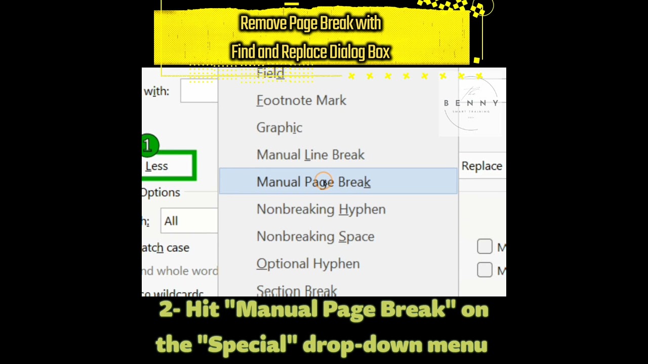 Remove Page Break with Find and Replace settings #wordtutorial #page_break #replace