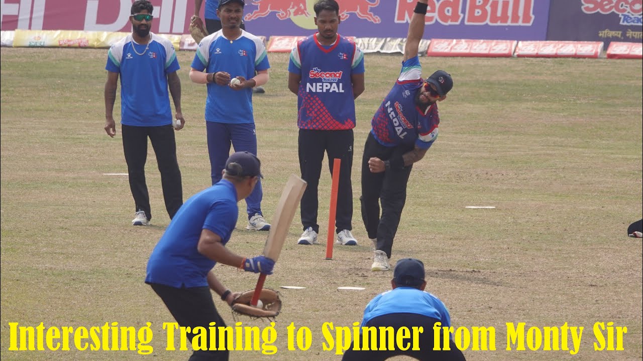 Nepal Cricket Team Training for T20 Final| Interesting Training to Spinners from Monty Desai Sir