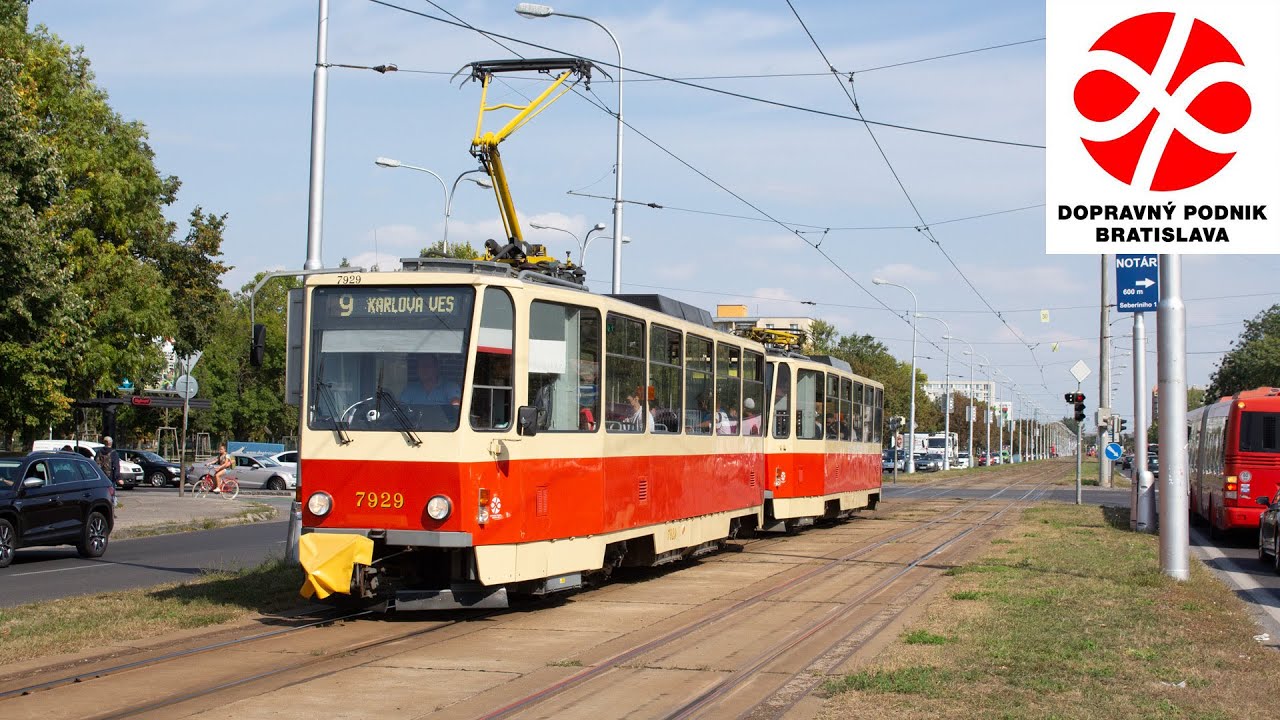 Straßenbahn Bratislava - Tatra T6A5 Mitfahrt (Linie 9)