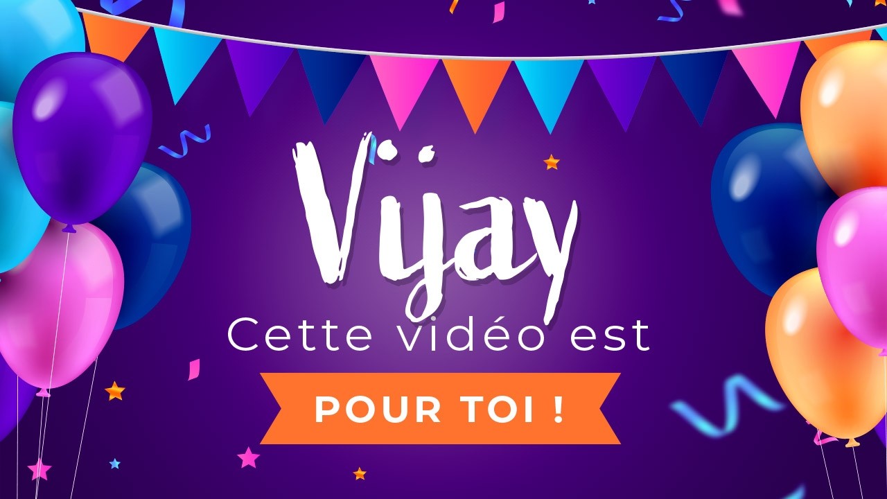 Joyeux anniversaire Vijay ! 🎉🐱 Tous mes vœux d'anniversaire rien que pour toi !