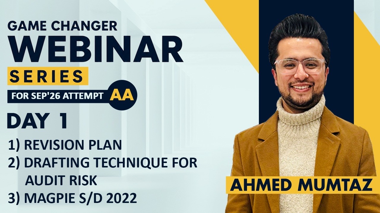 ACCA AA Day 1 Game Changer Webinar Series Sep'26 | Pass AA First Attempt | Success Strategy