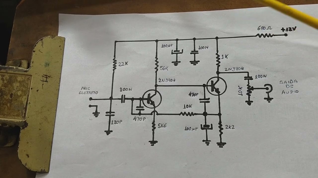 MICROFONE PRÉ AMPLIFICADO COM VOX (parte 1)