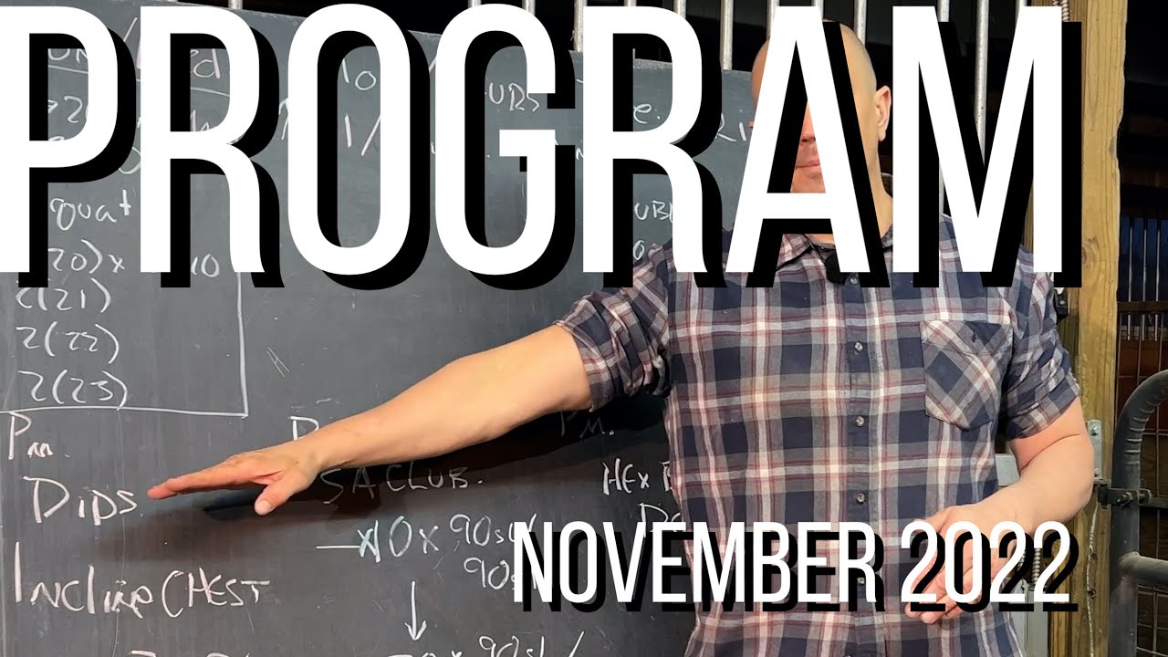 My personal program - November 2022 - program design series