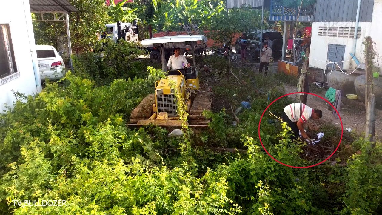 Wonderful Project CLEARING GRASS LANDFILL By Skill Driver D20P DOZER Pushing GRASS & Truckload SOIL