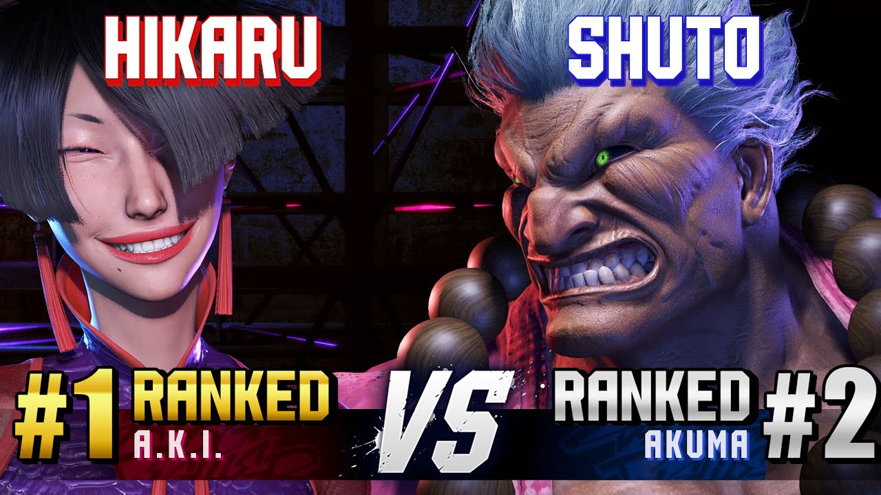 SF6 ▰ HIKARU (#1 Ranked A.K.I.) vs SHUTO (#2 Ranked Akuma) ▰ High Level Gameplay