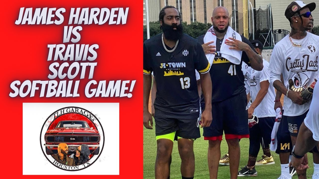 James Hardin vs Travis Scott Softball game I struck out Travis Scott