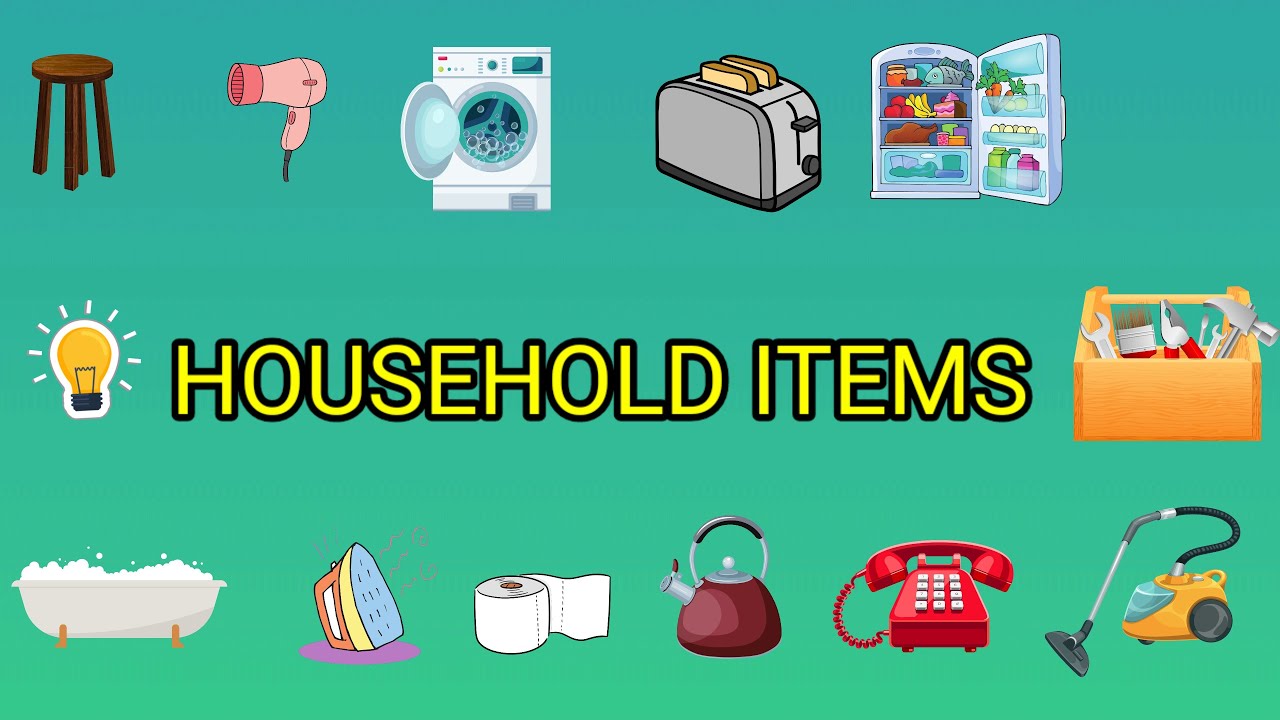 100 Basic Household items in English| Kids vocabulary|Clever Kiddie