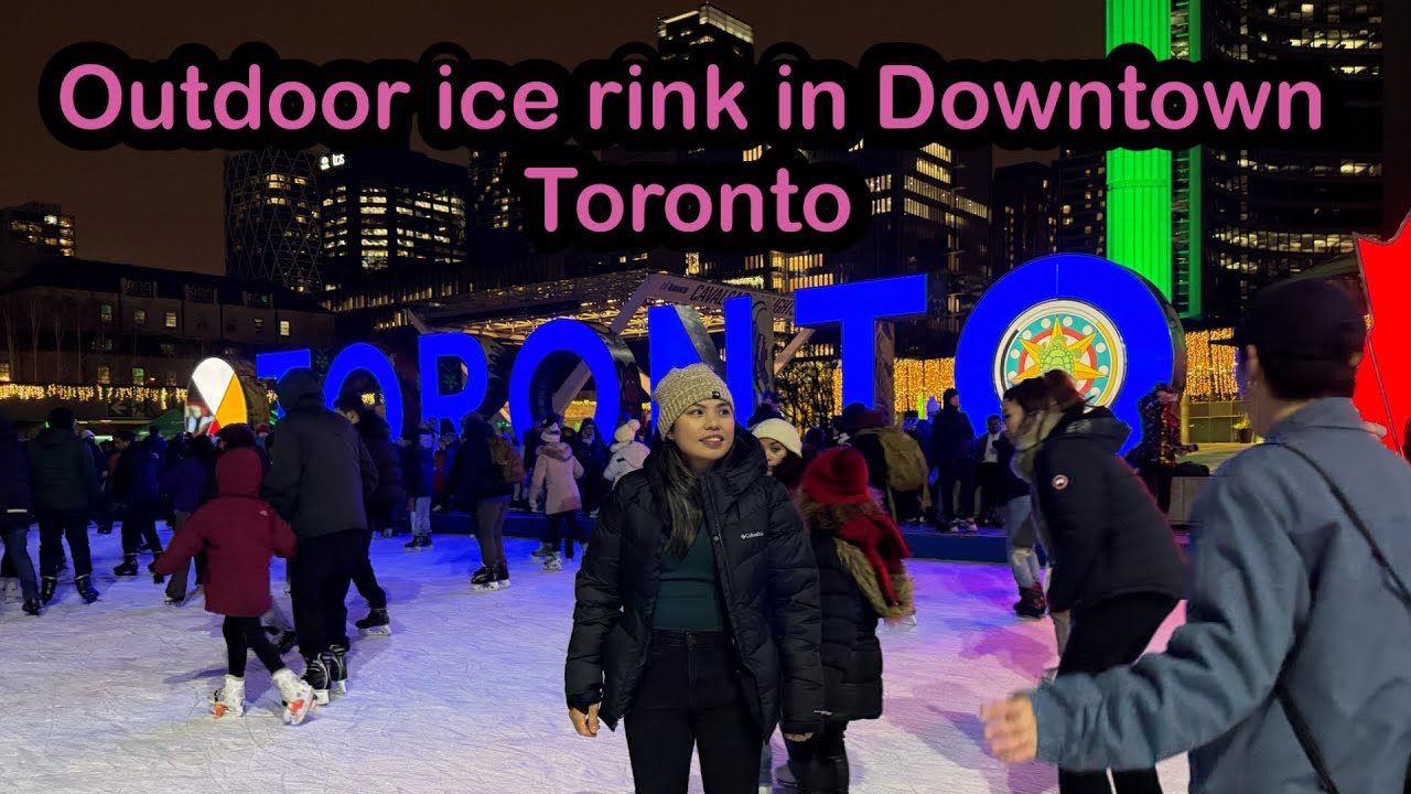 Outdoor ice rink at Nathan Philip Square in downtown Toronto