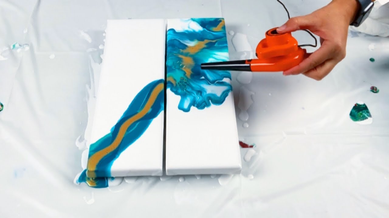 #167 - Mini Dutch Pour - Mini Blower | Fluid Artist | Acrylic Painting