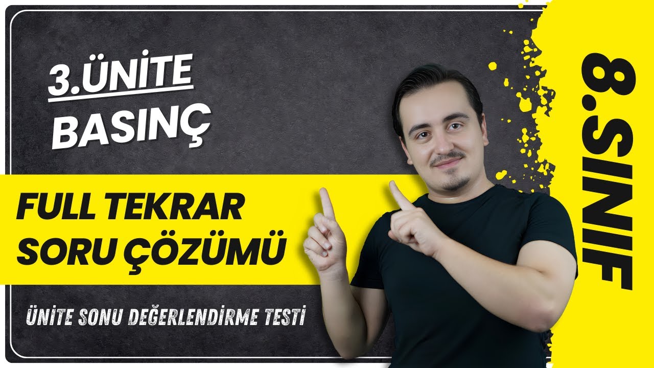 BASINÇ FULL TEKRAR SORU ÇÖZÜMÜ | 8. Sınıf Fen Bilimleri  #2025LGSTAYFA