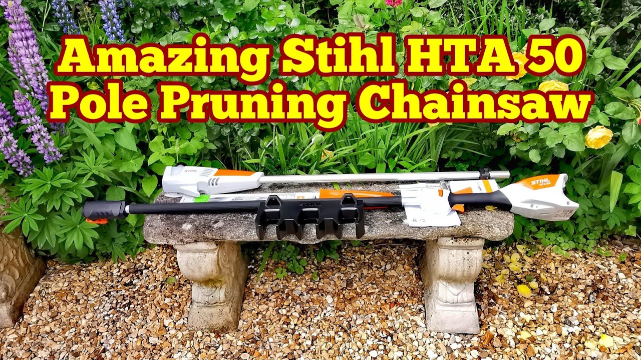 Amazing Stihl HTA 50 Pole Chainsaw For Pruning Out Of Reach Tree Branches, Cottage Garden Life