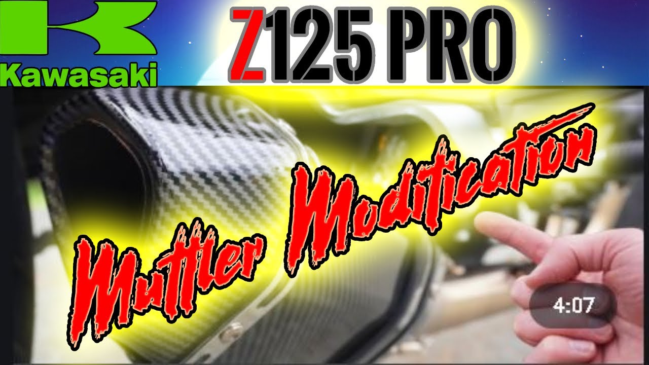 Kawasaki Z125 Amazon Muffler Mod