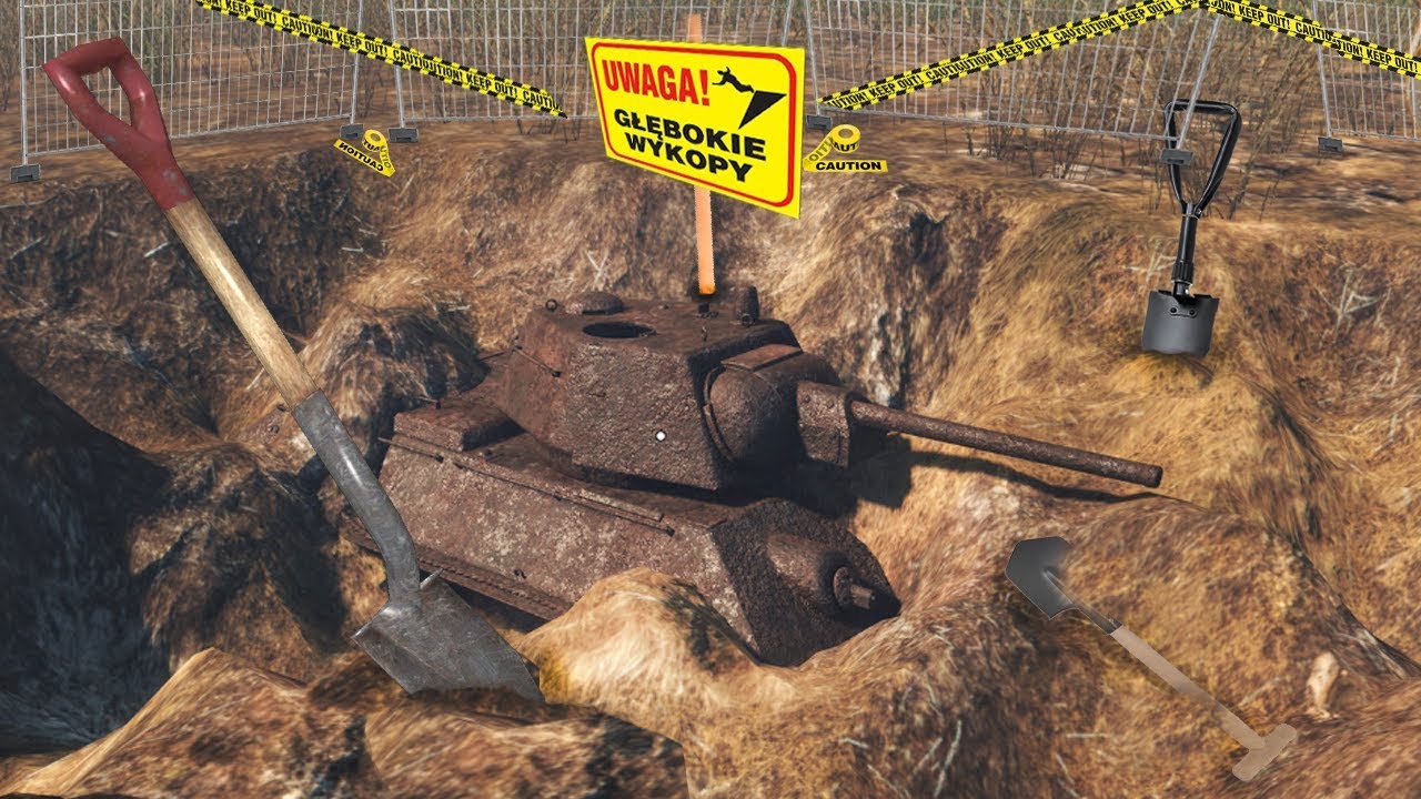 I dug up a tank and took it to the workshop - Tank Mechanic Simulator #2