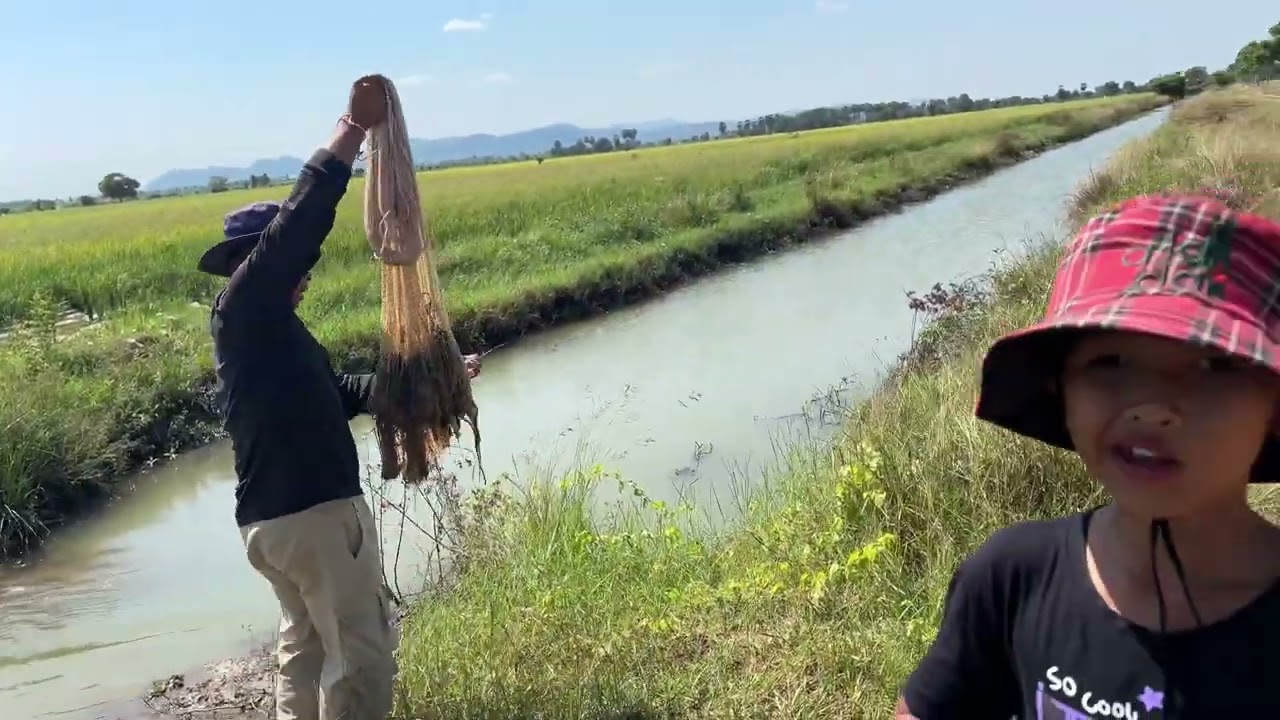 Today my husband went to fish in the field