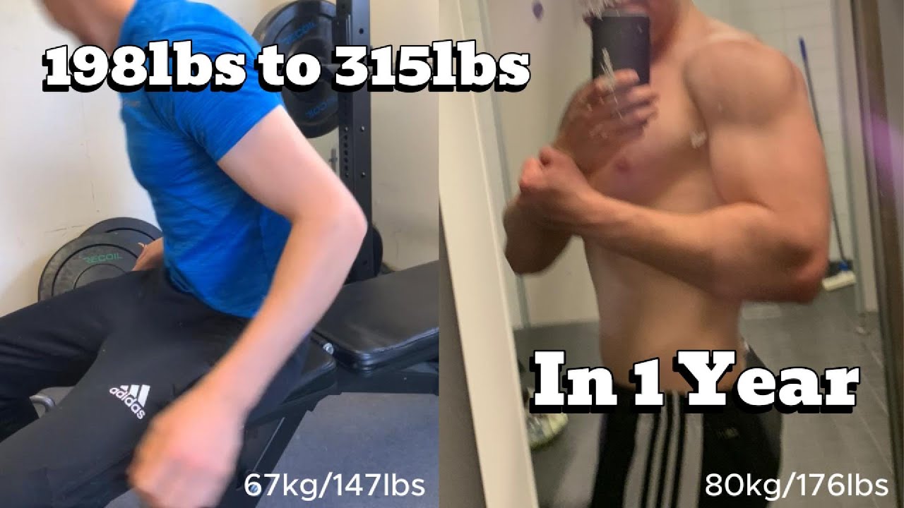 1 Year NATURAL BENCH TRANSFORMATION (198lbs to 315lbs!?)