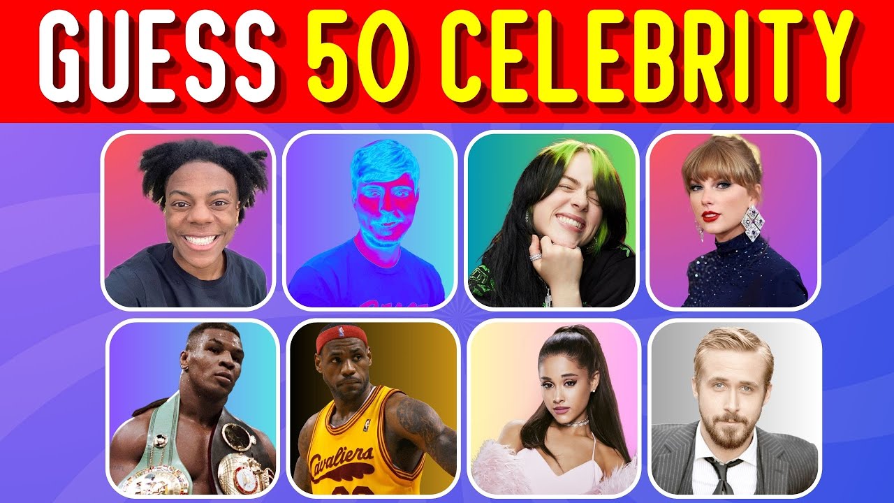 Guess the Celebrity in 3 Seconds | Top 50 Famous People Challenge