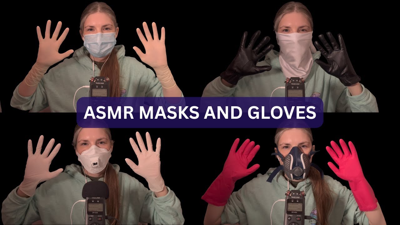 ASMR Masks and Gloves, Deep Breathing and Whispering