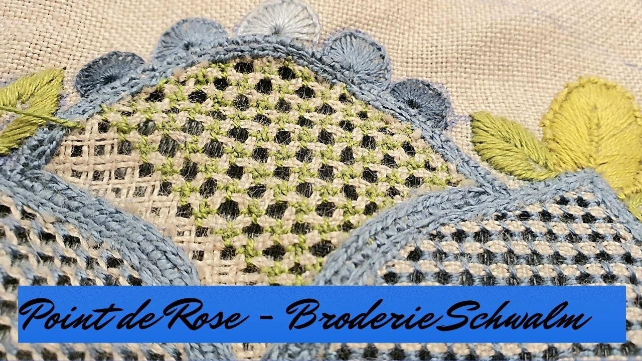 Point de rose - Broderie ajourée