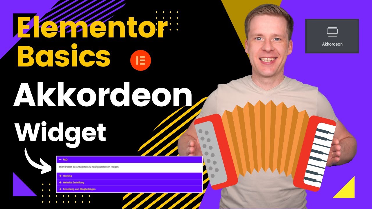 Elementor Akkordeon | Basic Widget Anleitung Deutsch