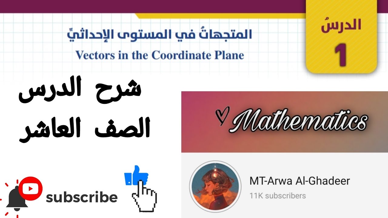 شرح درس المتجهات في المستوى الإحداثي /الصف العاشر أروى الغدير