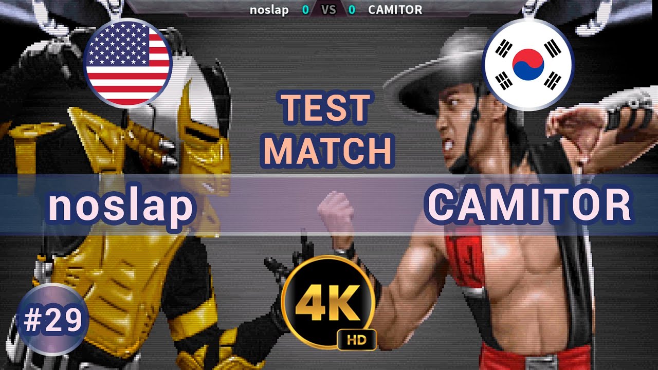 UMK3 - 🇺🇸 noslap vs CAMITOR 🇰🇷 TEST MATCH / 4K 60 FPS #umk3 #ultimatemortalkombat3 #t99h #team99hits