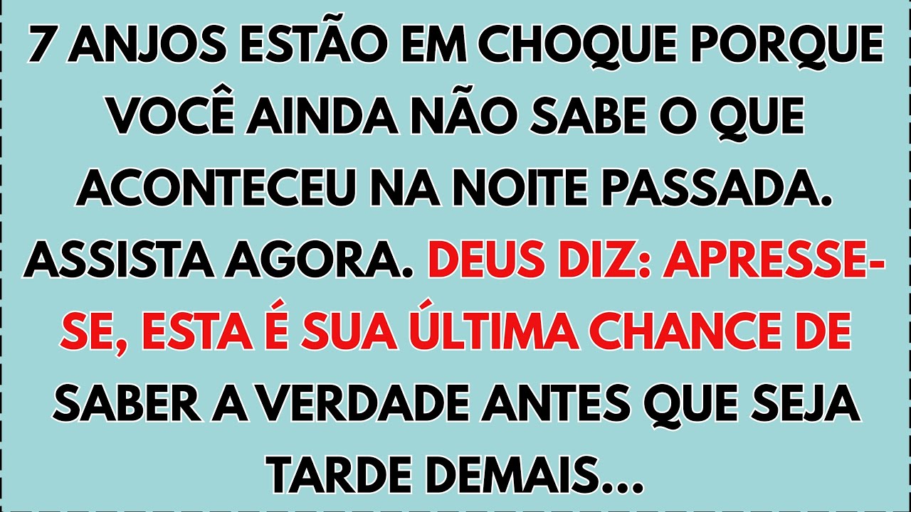 😱7 anjos estão em choque porque você ainda não sabe o que aconteceu na noite passada. Assista agora!