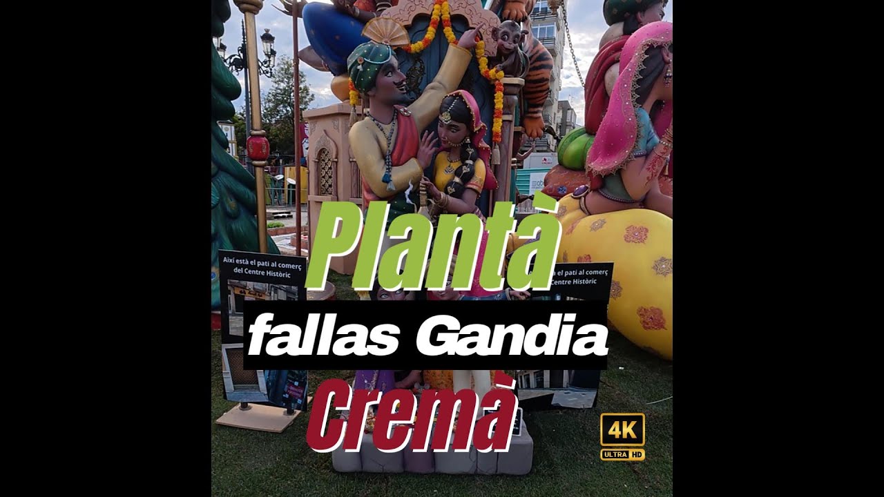 Falla el Prado Gandía, Plantà y Cremà. Montaje y quema. Assembly and burning. 2025