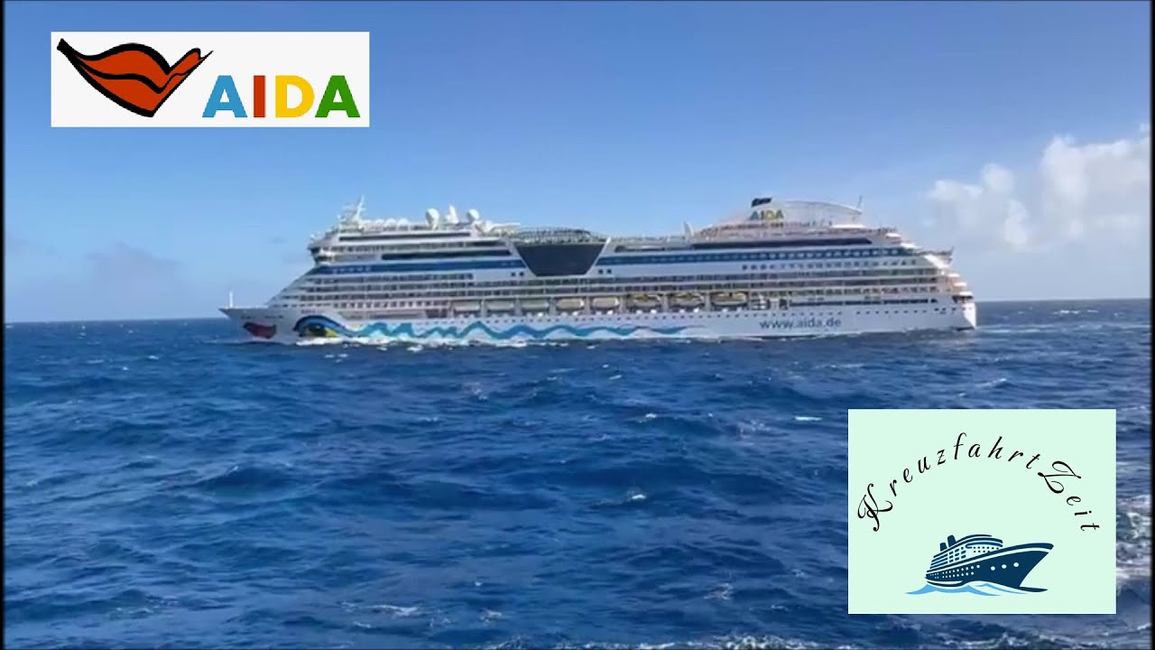 Schwesterntreffen auf hoher See AIDAperla + AIDAsol Horn Battle Karibik Kreuzfahrtschiff AIDA