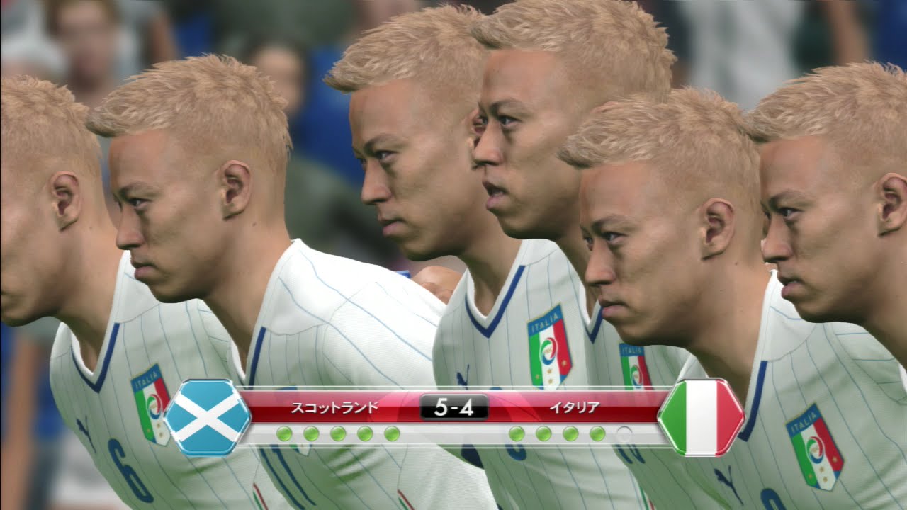 【まさに死闘】ウイイレ2014　11人の中村俊輔vs11人の本田圭佑 Keisuke Honda vs Syunsuke Nakamura