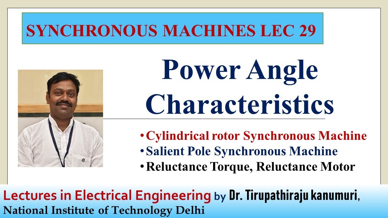 SM29 Power Angle Characteristics of Synchronous Machine
