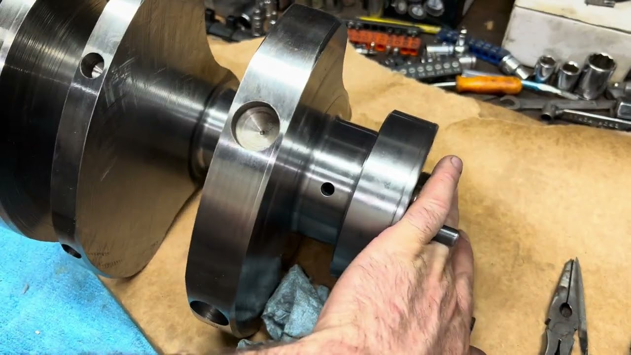 7.3 Powerstroke crank shaft inspection before engine rebuild
