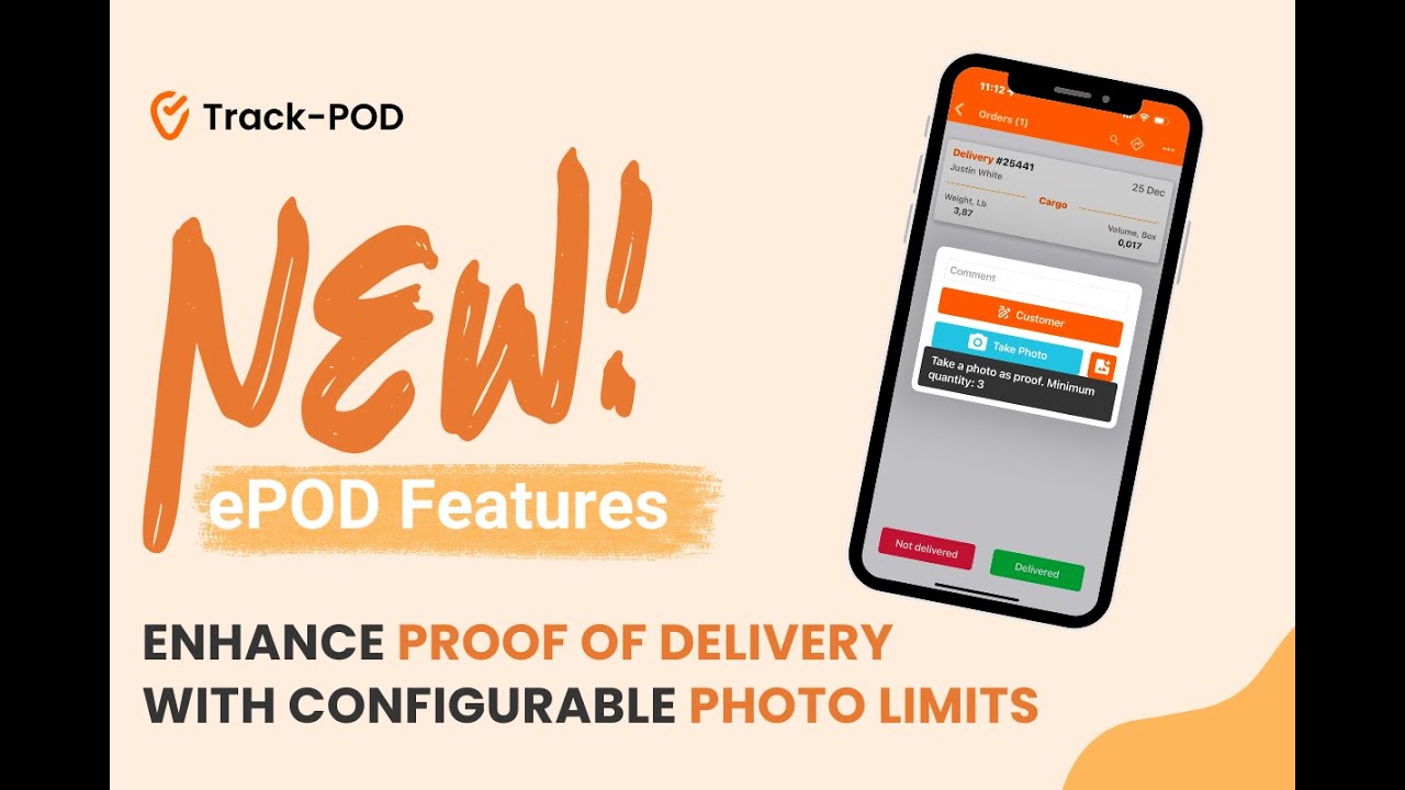 Picture Proof of Delivery with Configurable Limits | Track-POD
