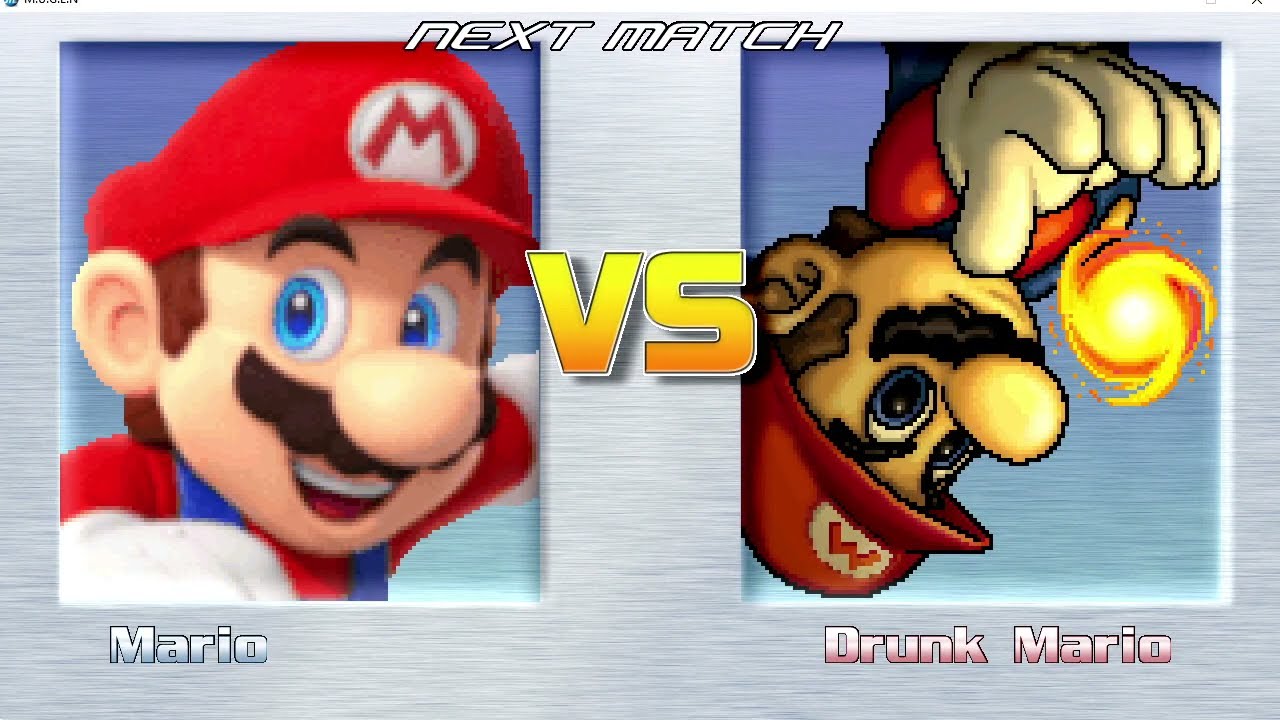 Mugen:  Mario (Poyochan) vs Drunk Mario