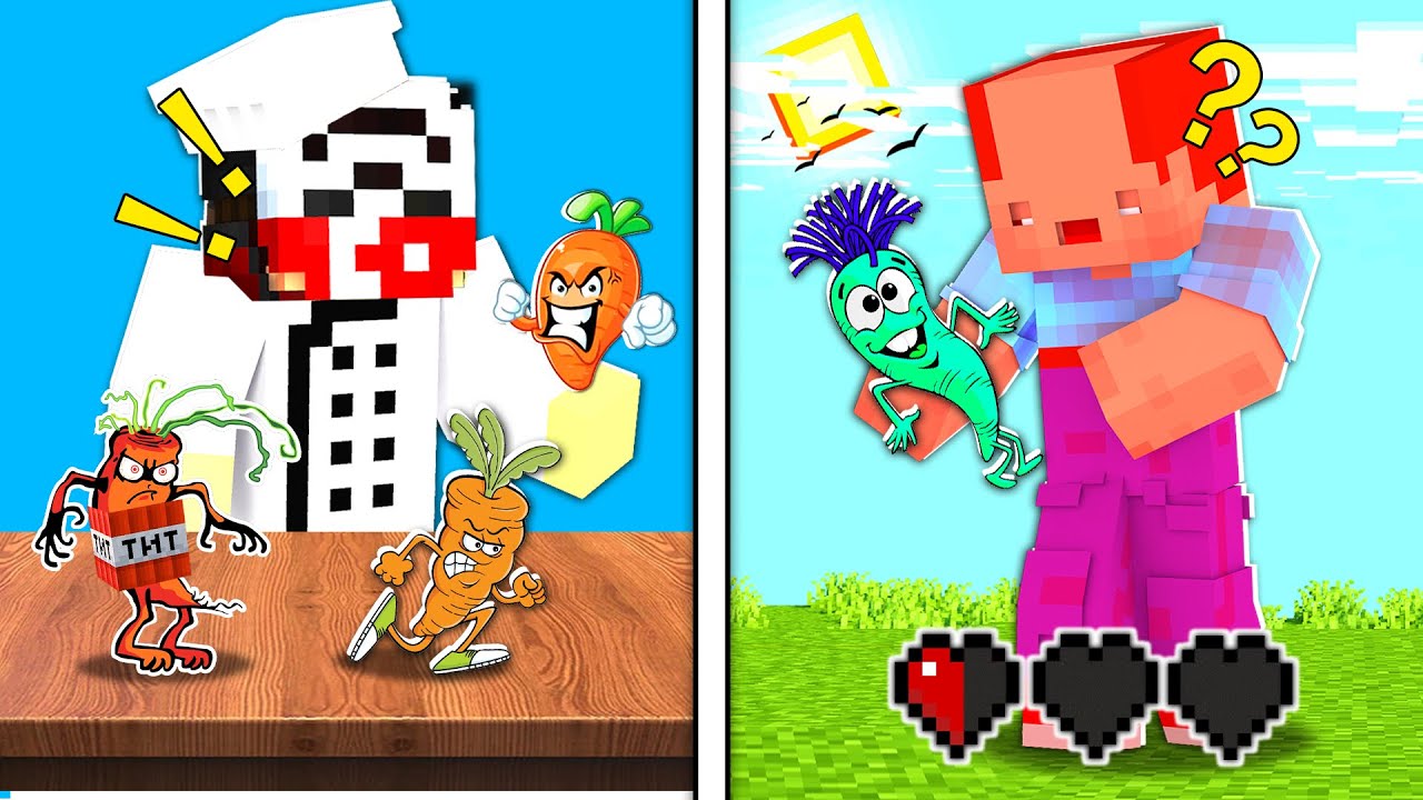 BALON KAFA'yı SAHTE HAVUÇLAR İLE TROLLEDİM !! - Minecraft