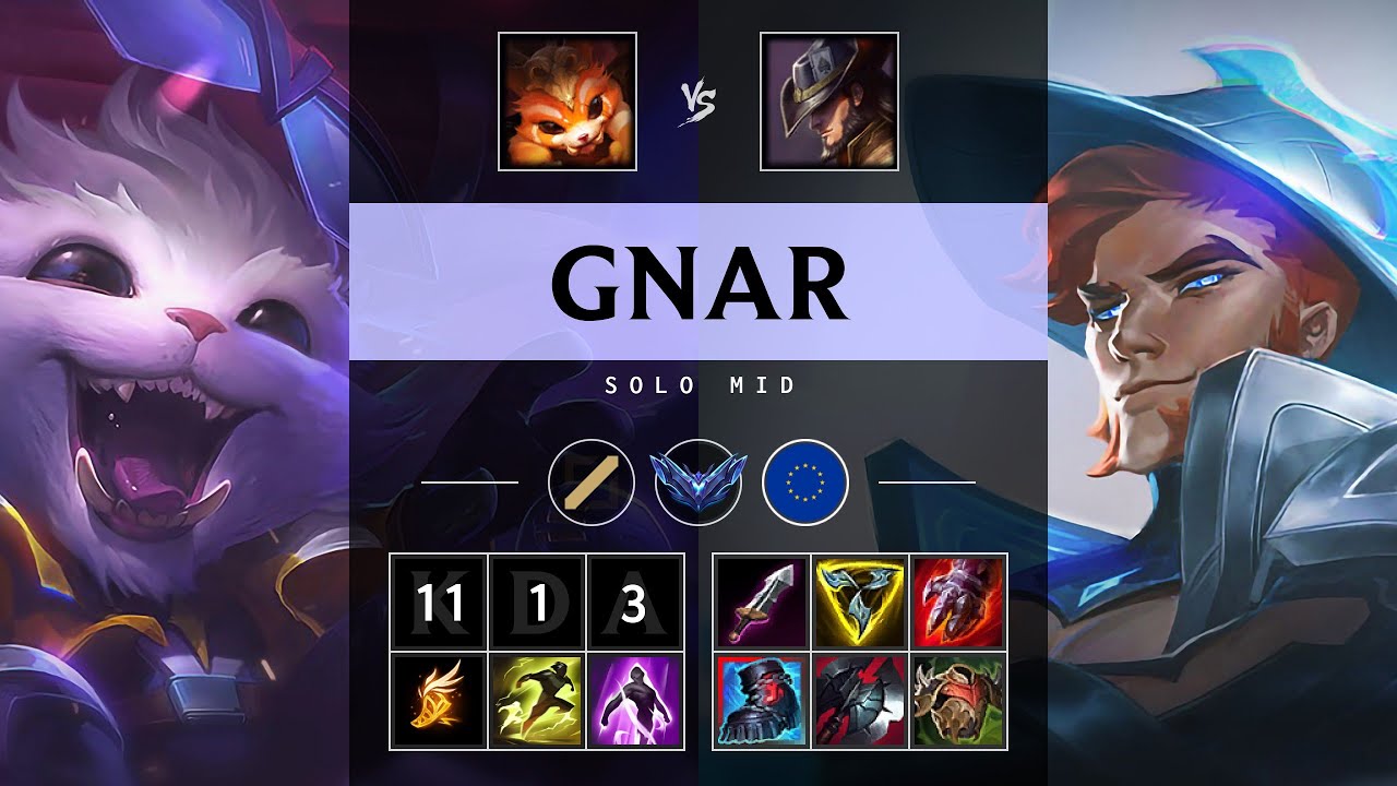 Gnar Mid vs Twisted Fate - EUW Diamond Patch 25.14