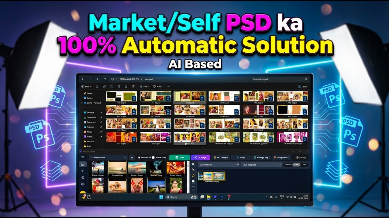 AlbumAI Studio Tutorial: Market PSD + Self PSD Ka Ai Based Real Solution | Step-by-Step Hindi