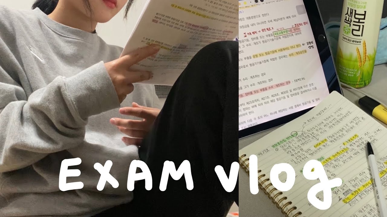 대학생 시험기간 브이로그 | 전직공대생이 항공법을 공부하면 | 주 7일 도서관 출근 | 교수님이랑 유튜브 토킹