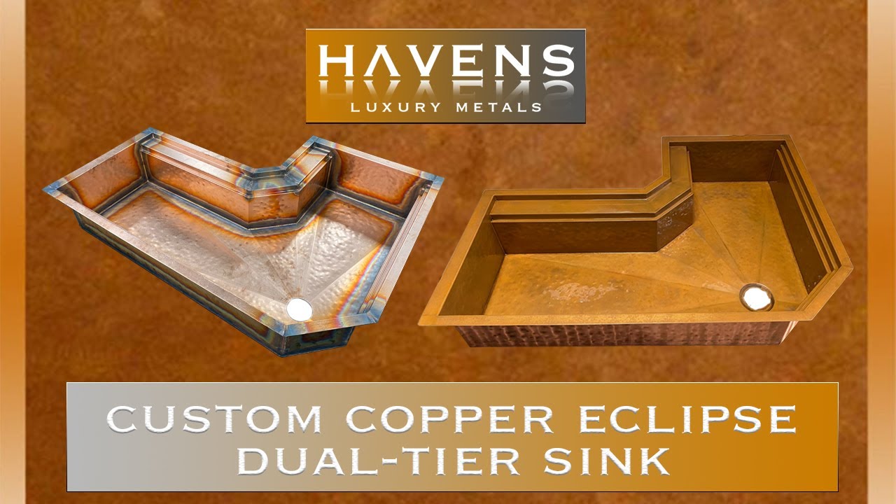 Custom Copper Eclipse Dual-Tier Sink
