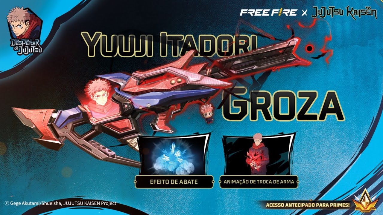 PEGANDO A NOVA GROZA ‘’YUUJI ITADORY” NO FREE FIRE ! EVENTO TOKEN ROYALE !
