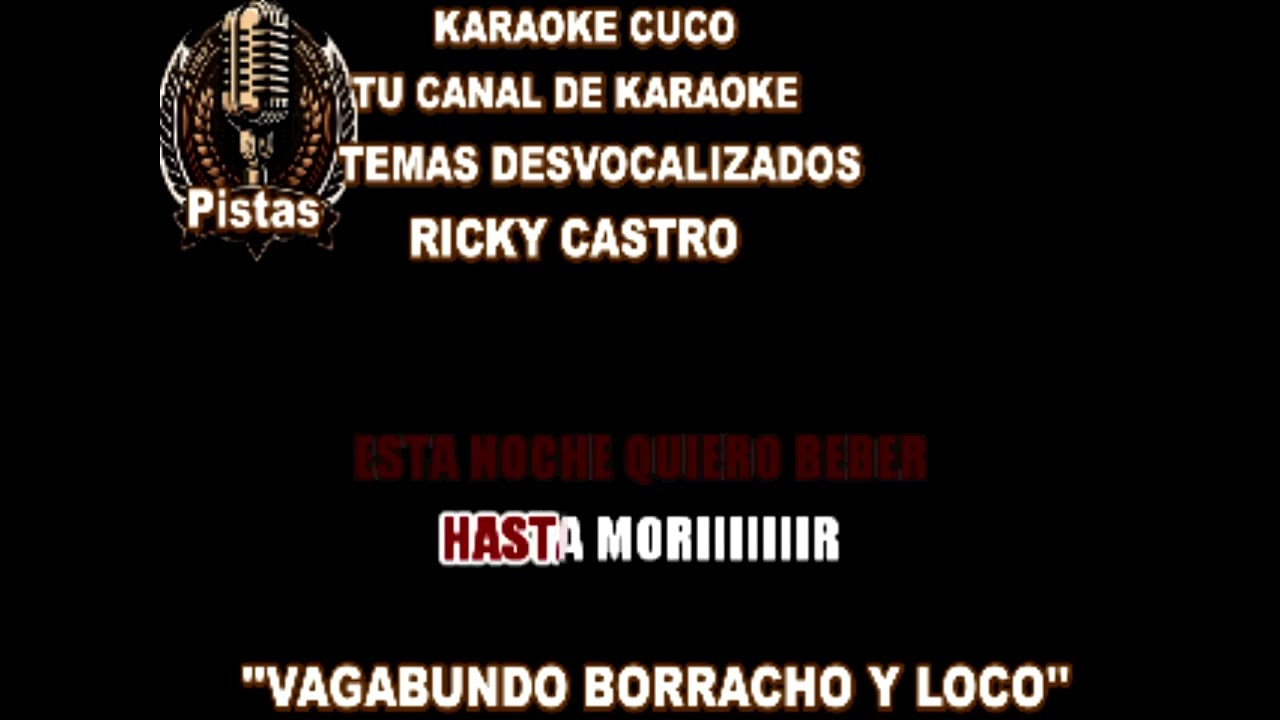 RICKY CASTRO -   ''VAGABUNDO  BORRACHO Y LOCO''    -    (KARAOKE)