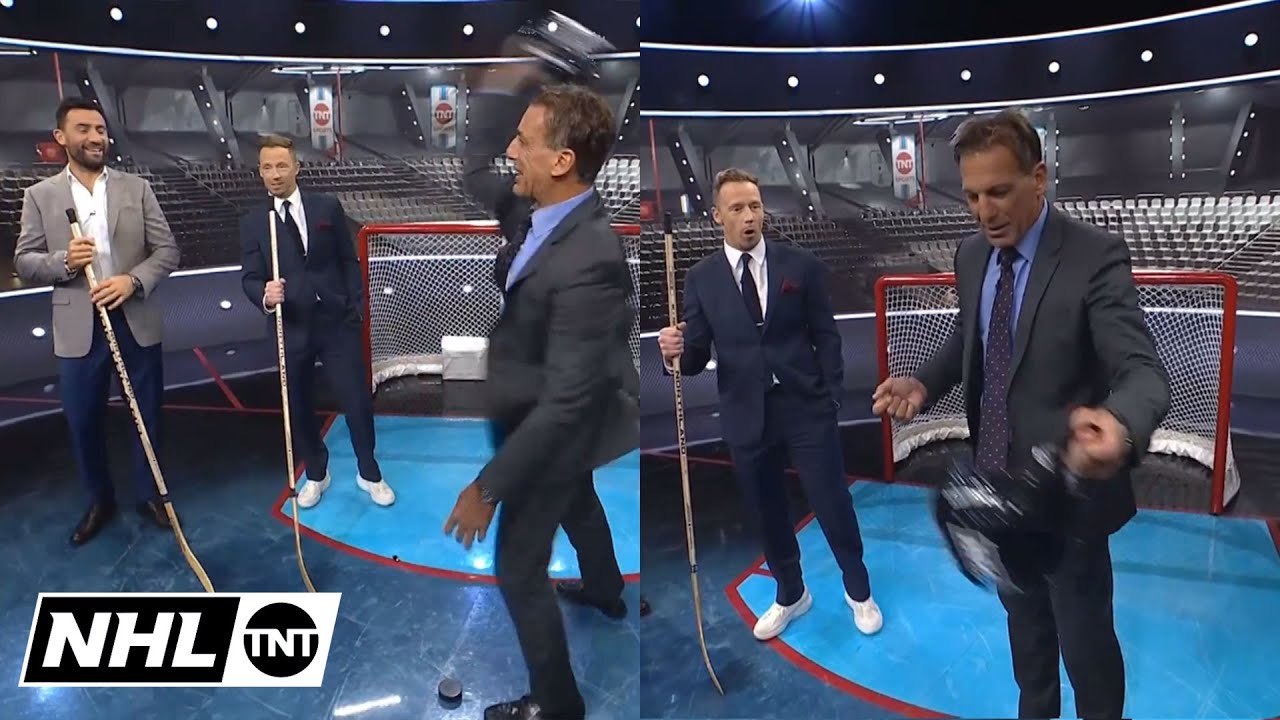 Chris Chelios does his best Brad Marchand impression 😂 | NHL on TNT