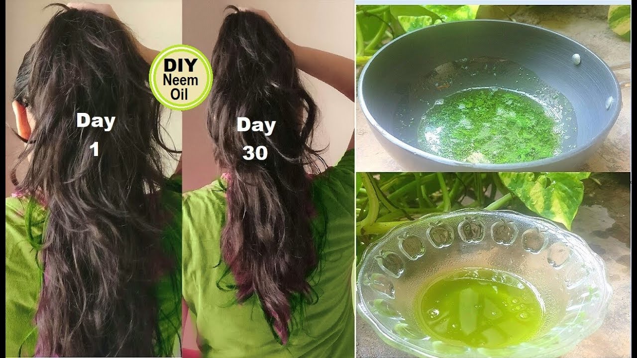 Homemade Neem Hair Oil for Hair growth, Grow Long Hair with Neem Oil, for Dandruff, Head Lice