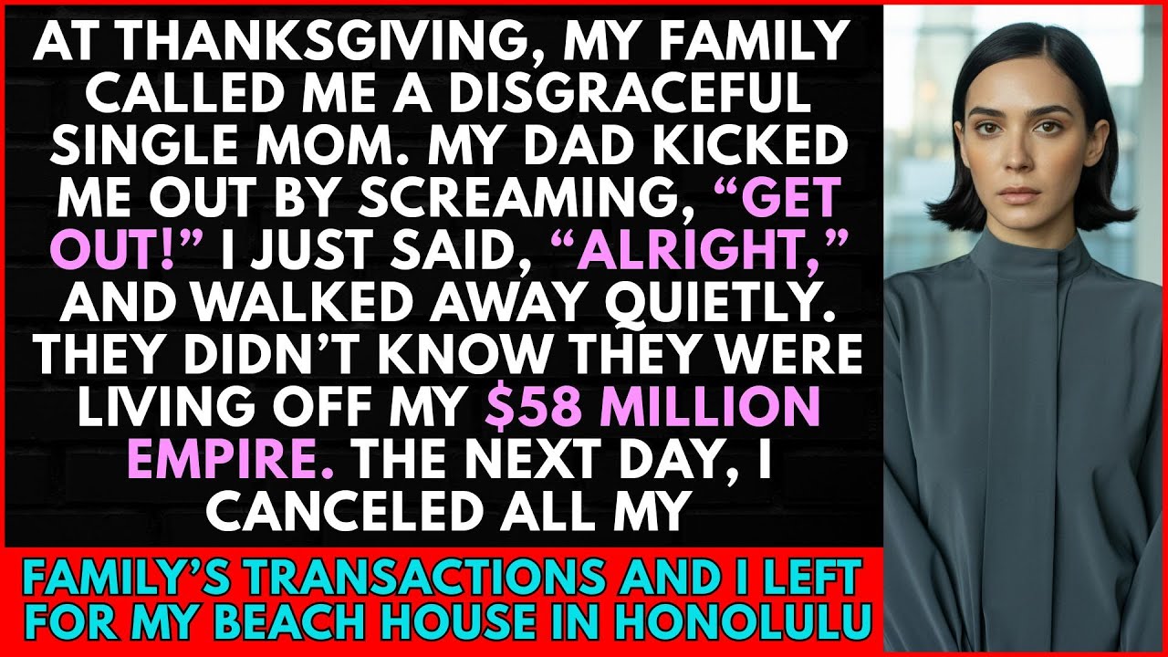 Отец выгнал меня с Дня благодарения! Семья не знала о моих 58 миллионах долларов, поэтому я забло...