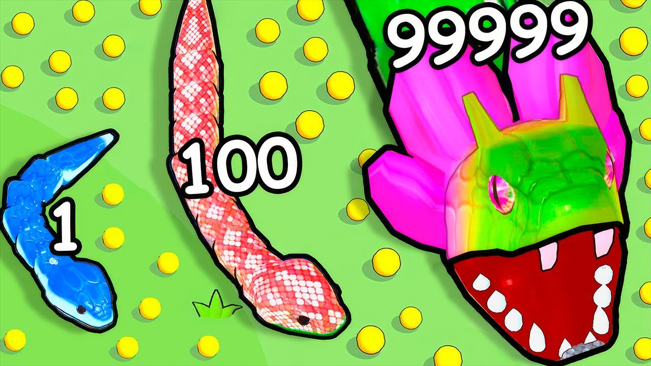 UPGRADED to MEGA SNAKE and DEFEATED ALL THE BOSSES 🐍 Evolution in Snake Clash