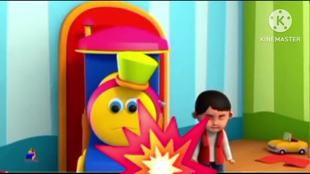 Cute emoji falls down the stairs 