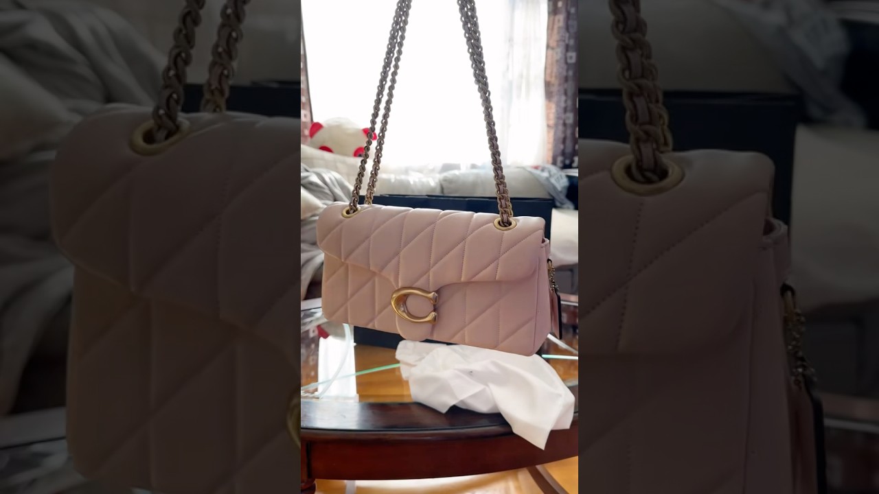 New COACH quilted tabby 26 in blush 🤭 #coach #coachbag #coachunboxing