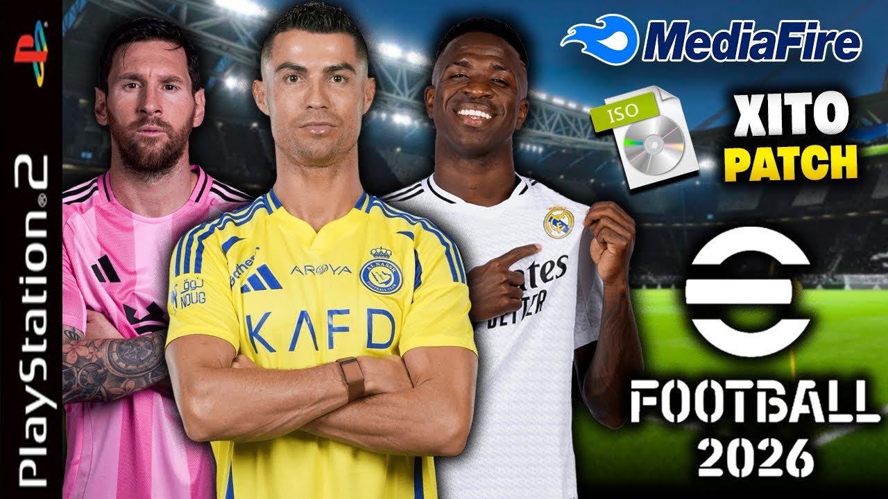🎮 eFootball PES 2026 PS2 ATUALIZADO ISO LINK DIRETO GRÁTIS (PS2, PCSX2, AETHERSX2) ⚽