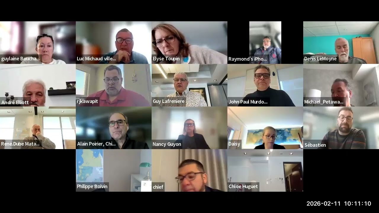 Séance ordinaire du GREIBJ du 11 février 2026   Visioconférence