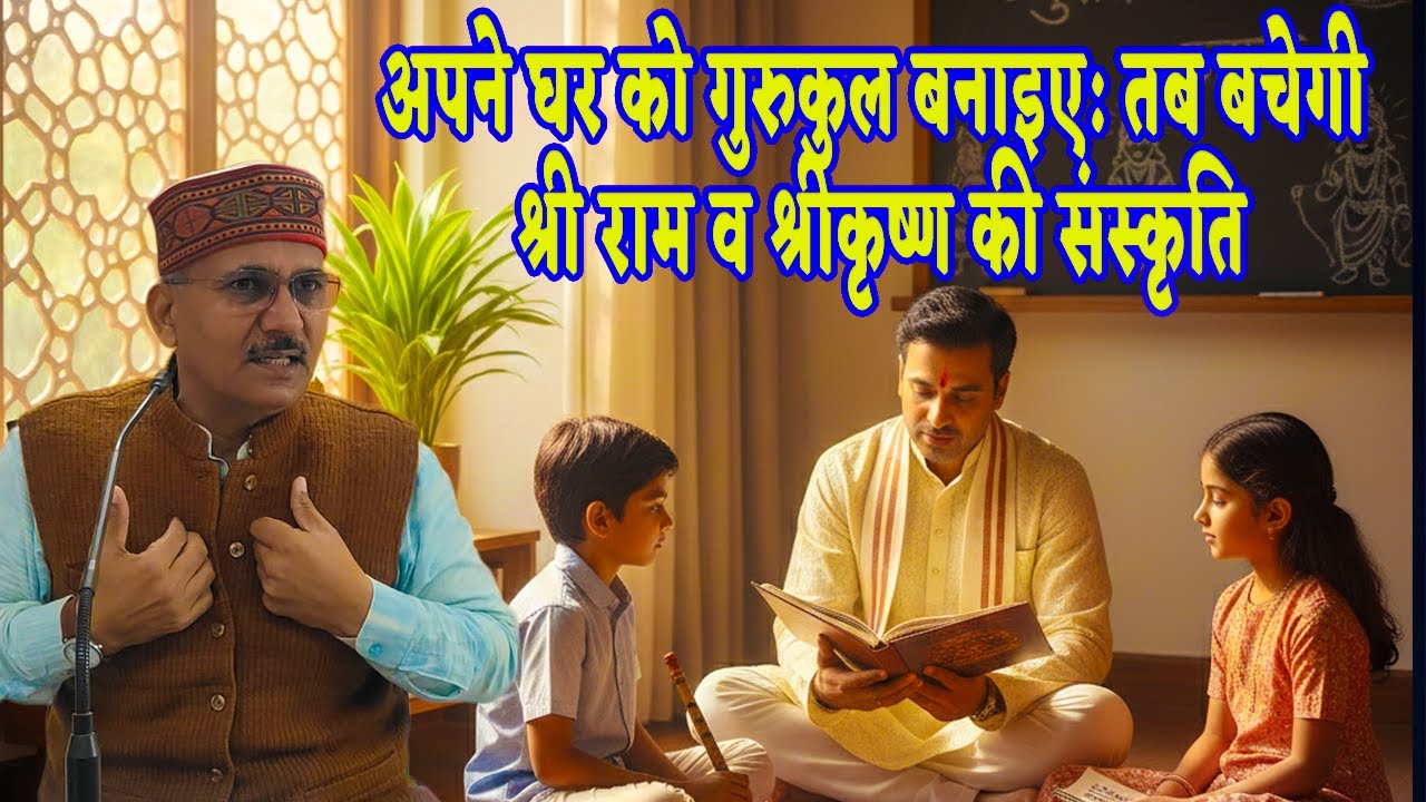 अपने घर को गुरुकुल बनाइए: तब बचेगी श्री राम व श्रीकृष्ण की संस्कृति | डॉ-० विनय विद्यालंकार जी |